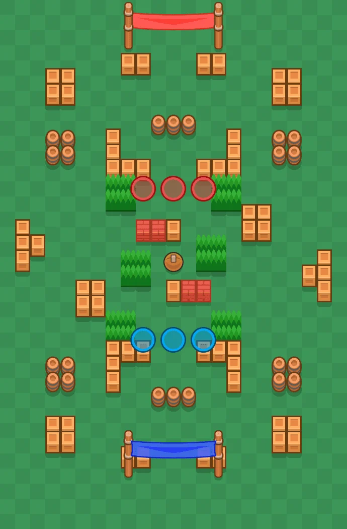 Triple Dribble Brawl Stars map layout