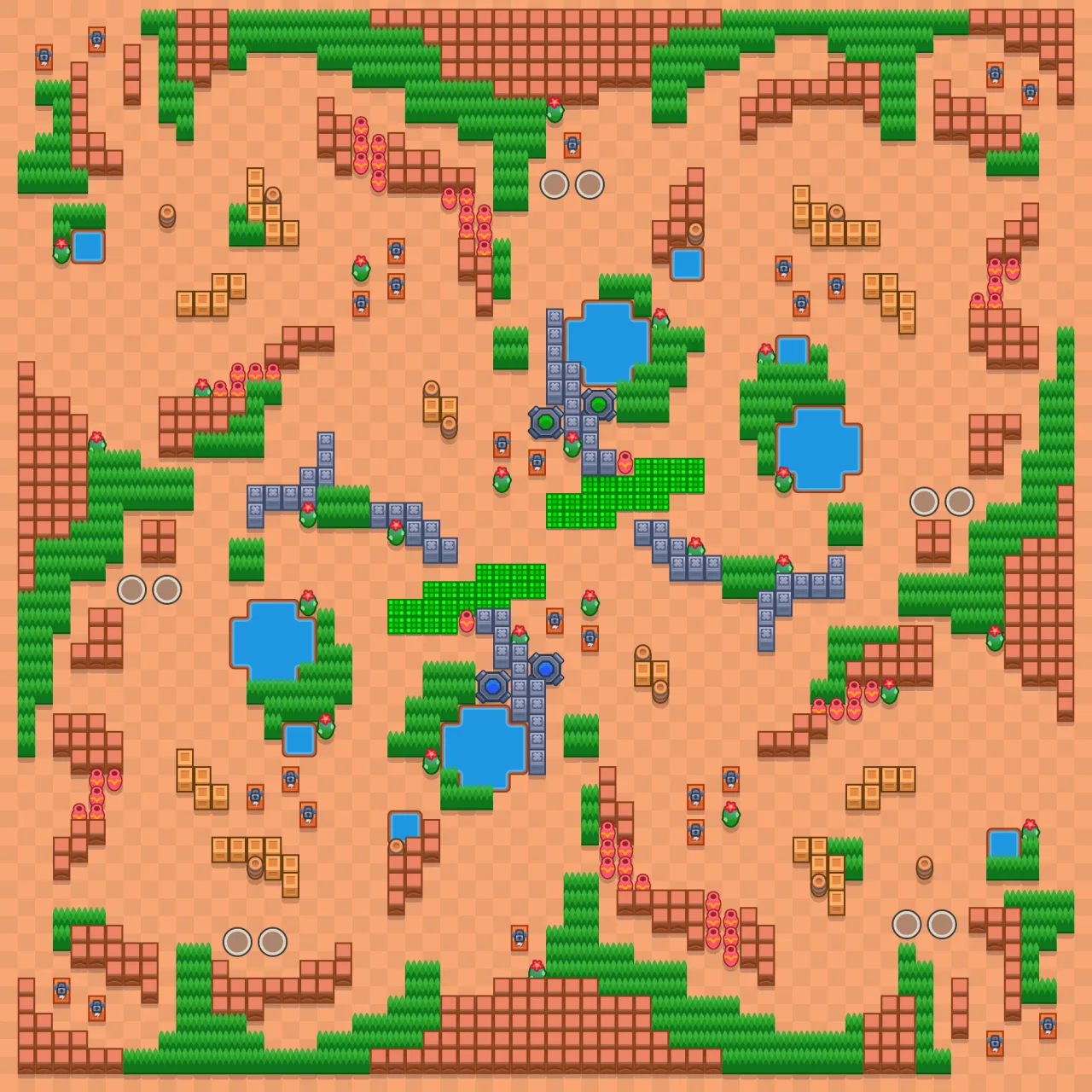 Gated Community Brawl Stars map layout