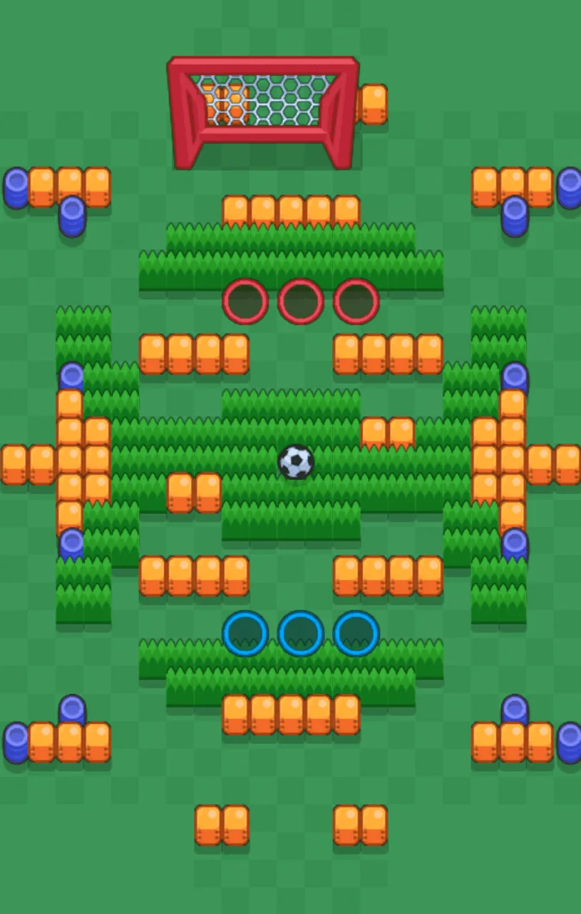 Sneaky Fields Brawl Stars map layout