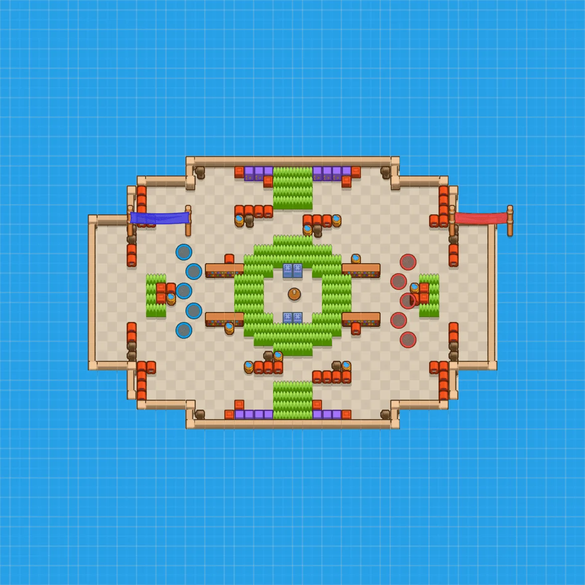Stockpile Stadium Brawl Stars map layout